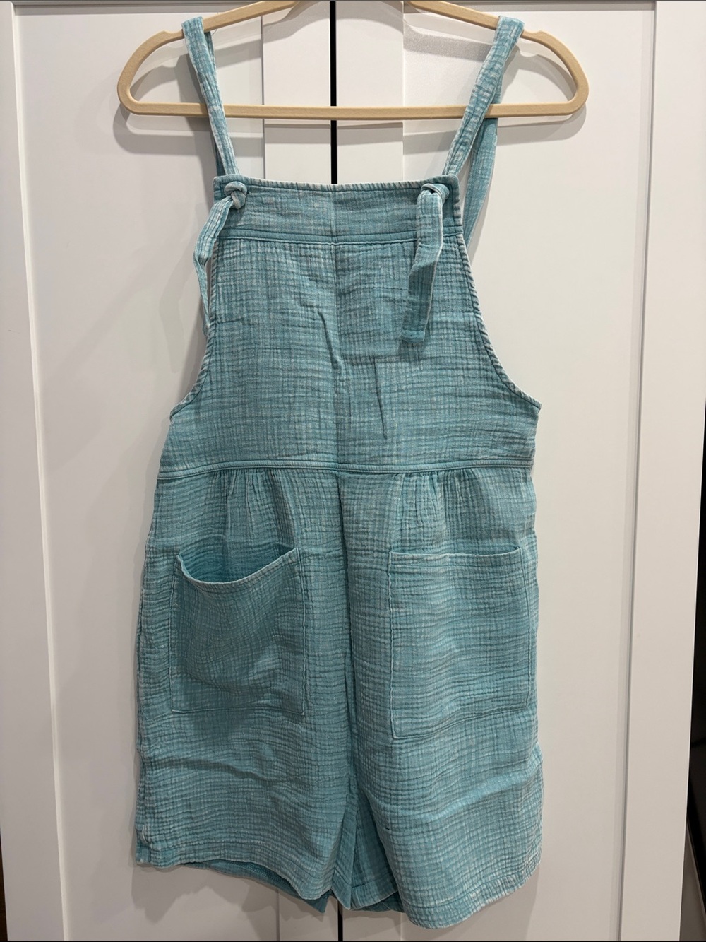 Zenana Outfitters Light Teal Blue Gauze Romper NWOT